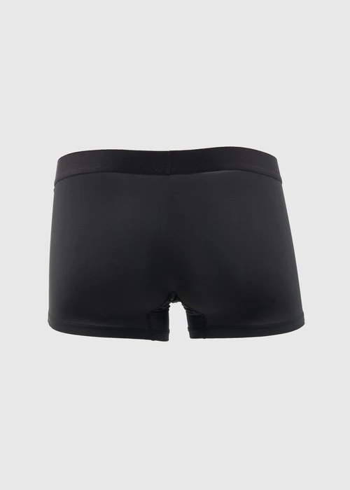 男款_吸濕排汗機能系列．短版腰帶平口內褲(深潛藍-海狗夾標)