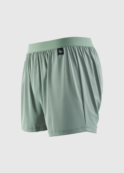 男款_吸濕排汗機能系列．不開襟寬鬆腰帶四角內褲(深潛藍-持續向前)