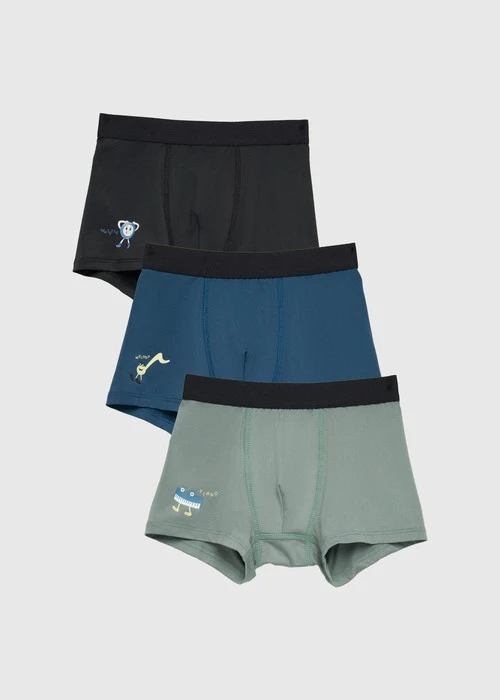 男童三入組_吸濕排汗機能系列．腰帶平口內褲(旋律)