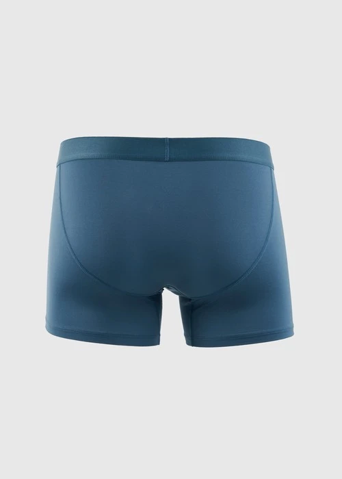 男款_吸濕排汗機能系列．長版腰帶平口內褲(深潛藍-草寫AH)