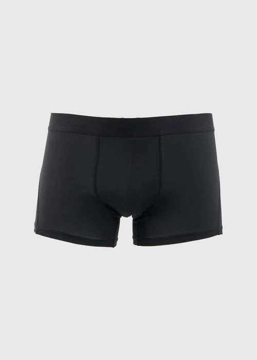 男款_吸濕排汗機能系列．短版變化平口內褲(黑-AH黑灰緊帶)