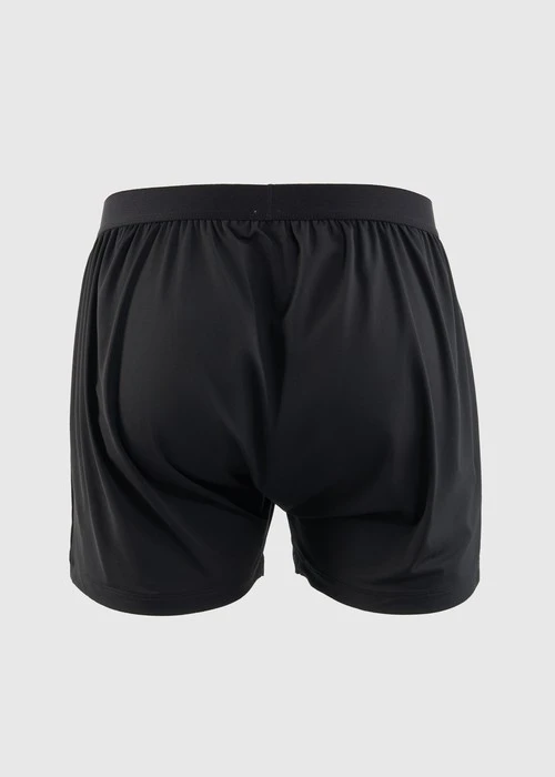 男款_吸濕排汗機能系列．不開襟寬鬆腰帶四角內褲(深潛藍-持續向前)