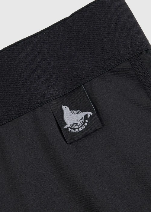 男款_吸濕排汗機能系列．短版腰帶平口內褲(深潛藍-海狗夾標)