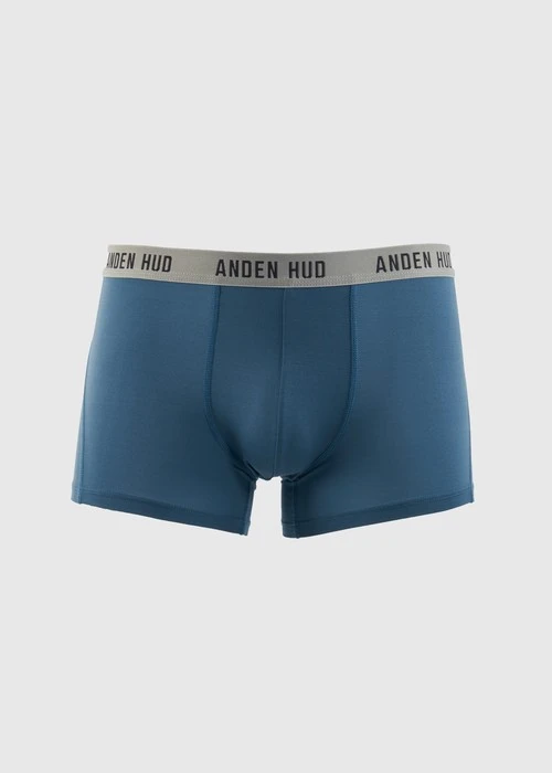 男款_吸濕排汗機能系列．短版變化平口內褲（深潛藍-AH黑灰緊帶）