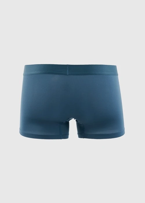 男款_吸濕排汗機能系列．短版腰帶平口內褲(深潛藍-海狗夾標)