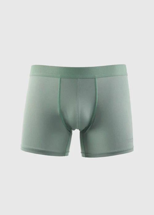 男款_吸濕排汗機能系列．長版腰帶平口內褲(深潛藍-草寫AH)