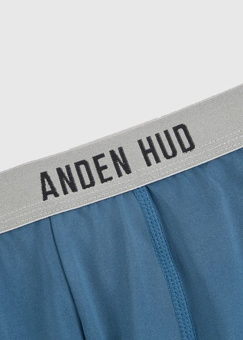 男款_吸濕排汗機能系列．長版腰帶平口內褲(深潛藍-草寫AH)