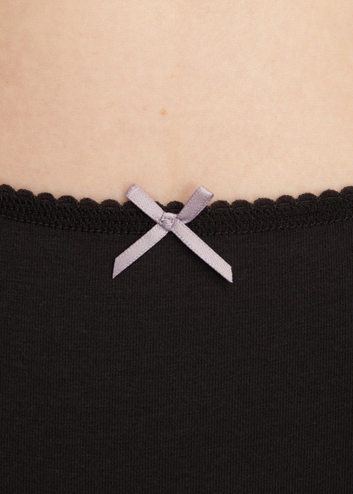 XXL 酷洛米系列．花邊高腰三角內褲(黑-曬黑酷洛米)