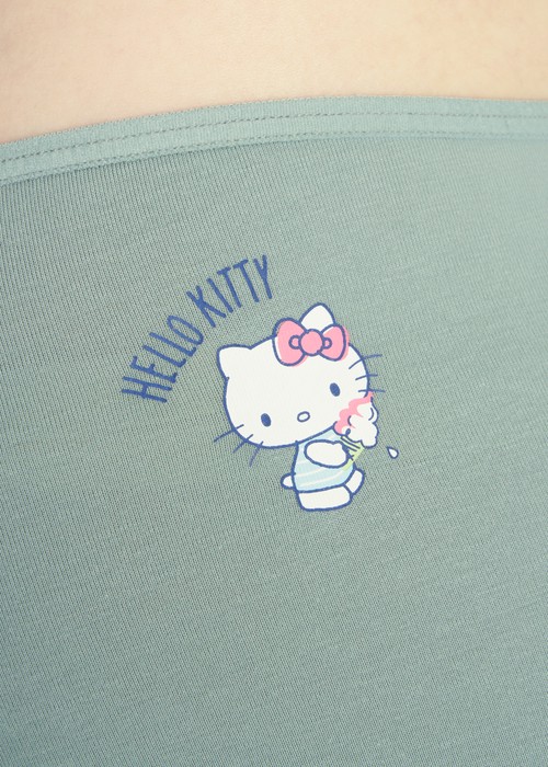 Hello Kitty 系列．細邊中腰三角內褲（淵藍-冰淇淋）