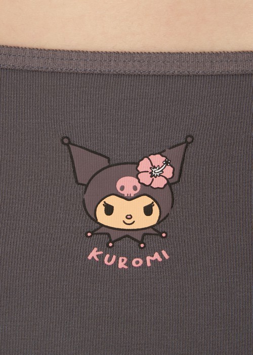 酷洛米系列．細邊中腰三角內褲（曖昧紫-扶桑花酷洛米）