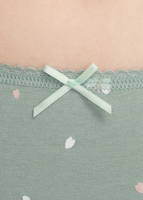 Flower Valley．花邊高腰三角內褲（晨綠-蝴蝶翩翩）