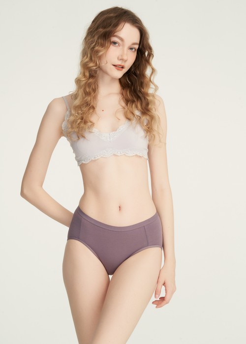 春日輕吻．中腰三角內褲(黛紫-治癒鈴蘭)