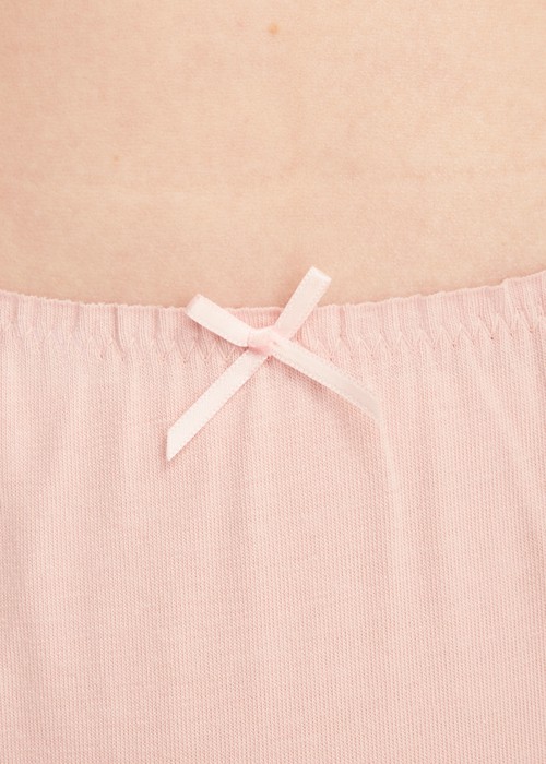 抗菌系列．花苞中腰三角內褲(霧玫粉-線條小鳥)