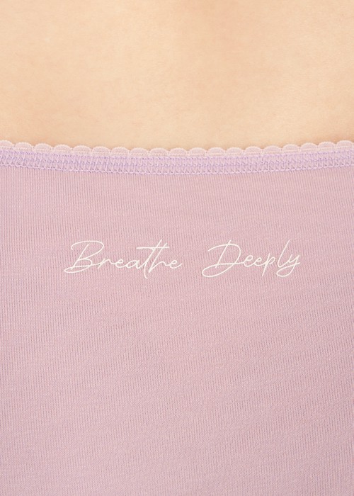 抗菌系列．花邊中腰三角內褲（風信紫-深呼吸）