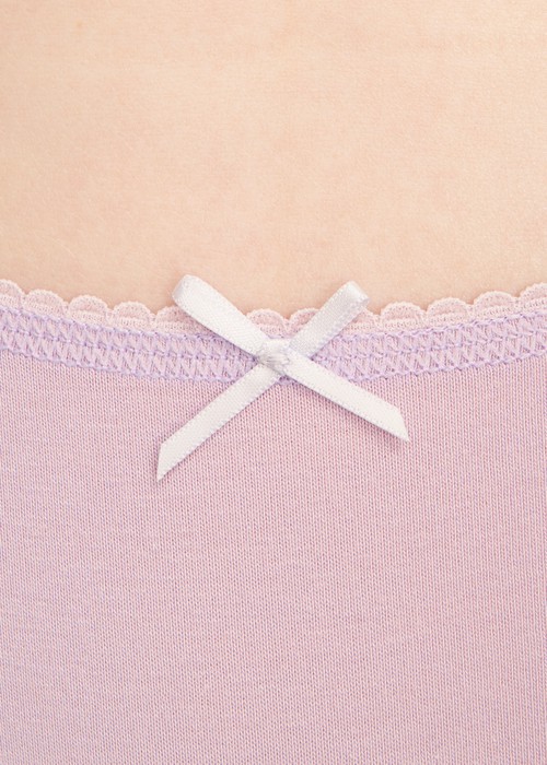 抗菌系列．花邊中腰三角內褲(風信紫-深呼吸)