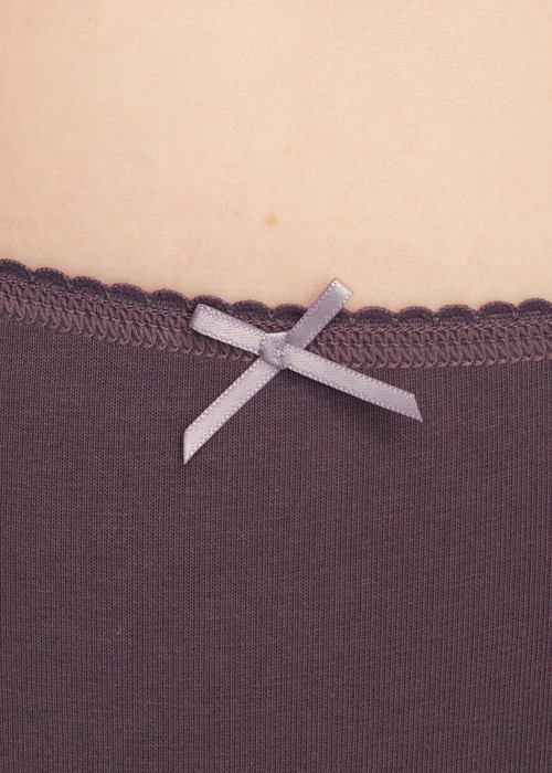 抗菌系列．花邊高腰三角內褲(黛紫-櫻花瓣)