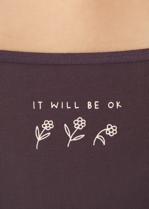 抗菌系列．細邊中腰三角內褲（黛紫-OK花）