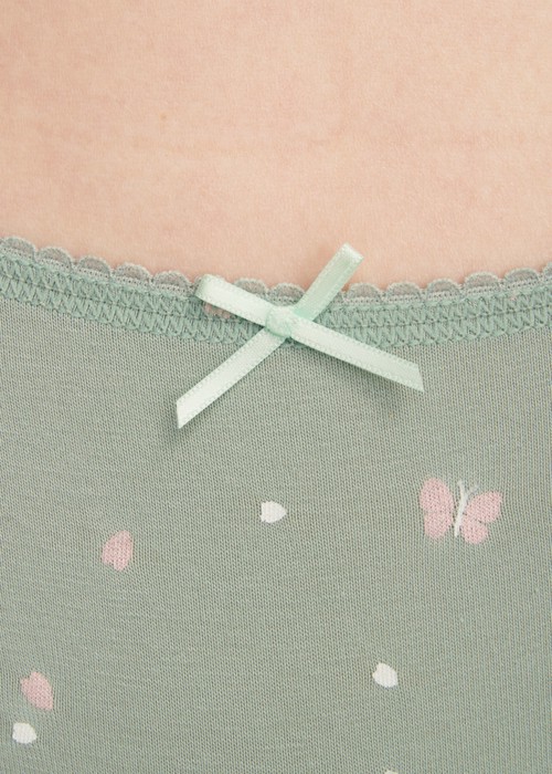 春日輕吻．花邊中腰三角內褲(黛紫-貓貓追花)