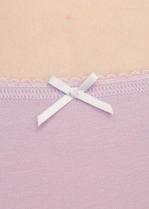 Flower Valley．花邊高腰三角內褲(風信紫-線條海芋)