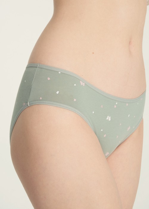 春日輕吻．細邊低腰三角內褲(晨綠-蝴蝶翩翩)