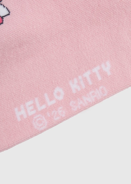 Hello Kitty系列．舒棉踝襪(粉紅-鳳梨KT)