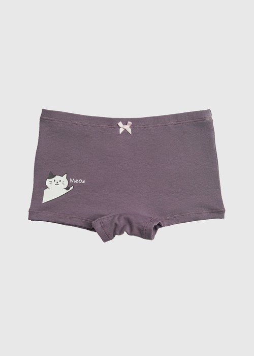 女童三入組_ 抗菌系列．舒適平口內褲(躲貓貓)