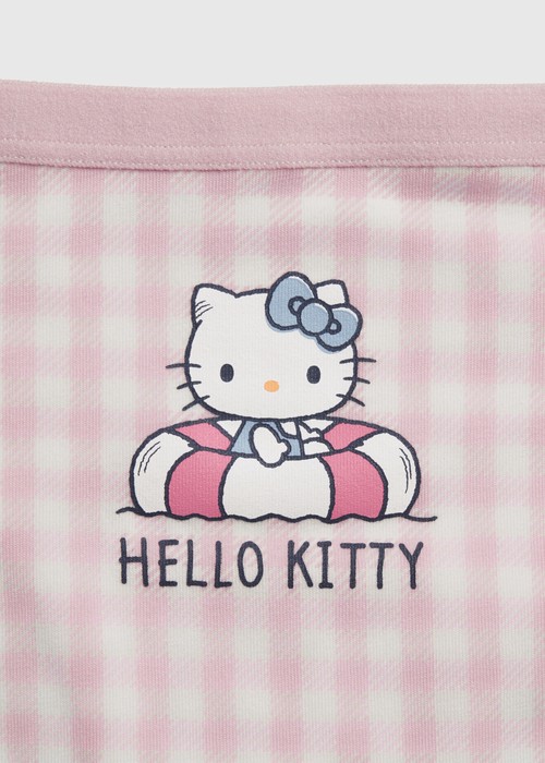 女童三入組_ Hello Kitty 系列．緊帶三角內褲(夏日Kitty)