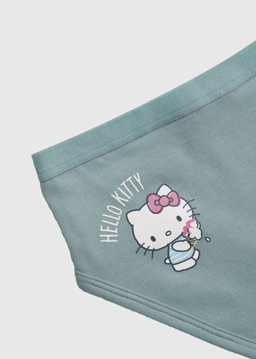 女童三入組_ Hello Kitty 系列．緊帶三角內褲(夏日Kitty)