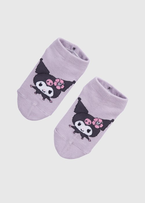 兒童_酷洛米系列．舒適踝襪（淺紫-扶桑花酷洛米）