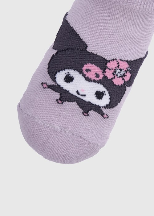 兒童_酷洛米系列．舒適踝襪（淺紫-扶桑花酷洛米）
