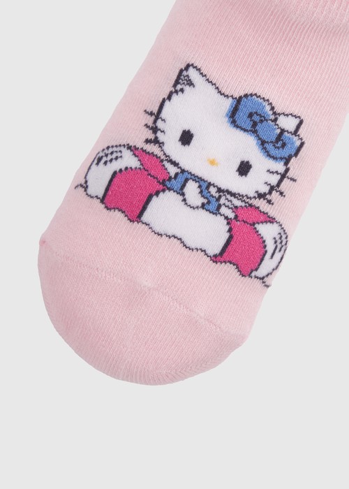 兒童_Hello Kitty系列．舒適踝襪（淺粉-泳圈Kitty）