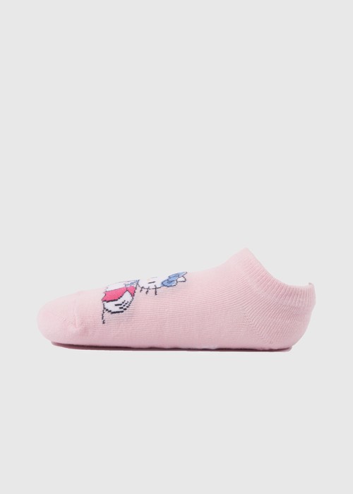 兒童_Hello Kitty系列．舒適踝襪(淺粉-泳圈Kitty)