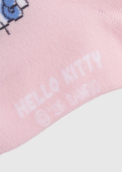 兒童_Hello Kitty系列．舒適踝襪(淺粉-泳圈Kitty)