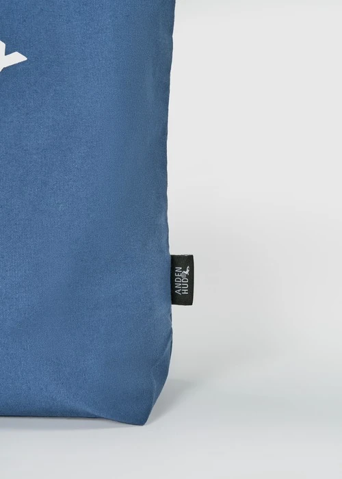 Hello Kitty系列．帆布袋(灰藍-Hello Kitty)