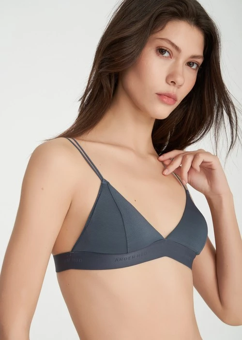 冰絲涼感．雙肩寬緊帶 Bra Top（冰川藍）