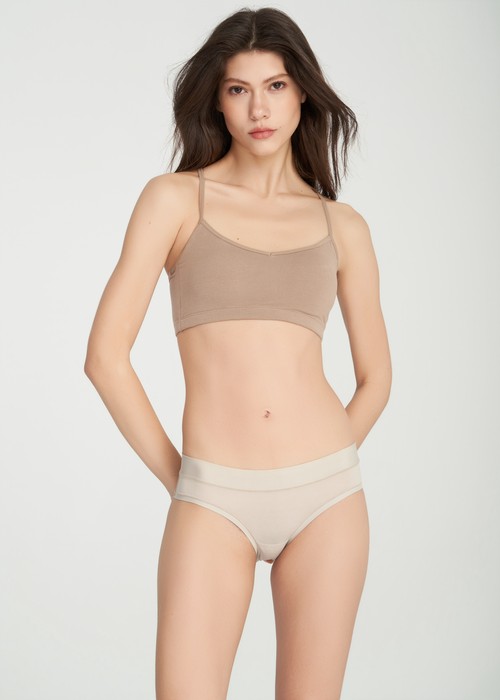 冰絲涼感抗菌．親膚中腰三角內褲（月光灰）