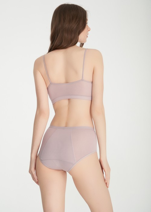 XXL 冰絲涼感．高腰生理褲(冰島綠)