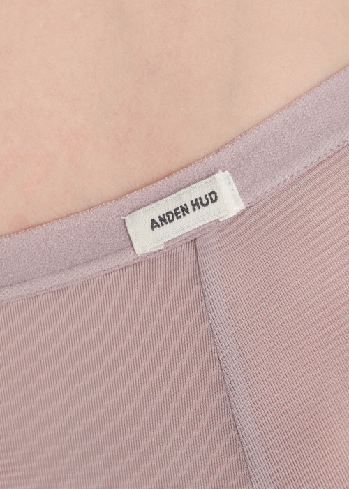 冰絲涼感．高腰生理褲（雲灰紫）