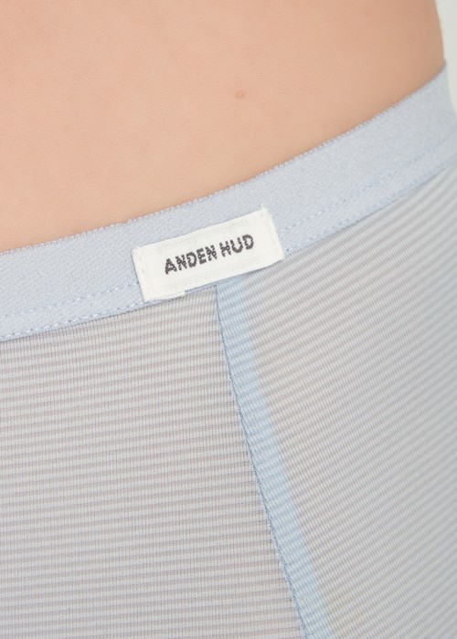 冰絲涼感．高腰生理褲（天際藍）