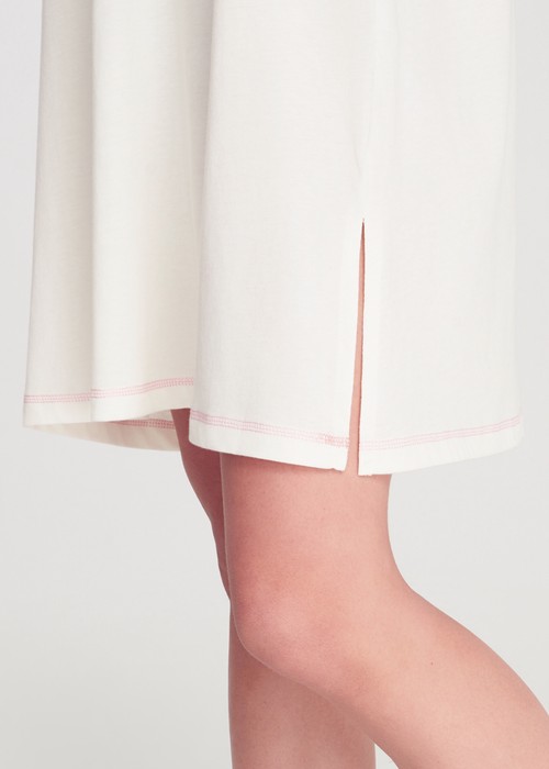 連身_Hello Kitty系列．拉格蘭飾線五分袖睡衣(黑色-曬黑)