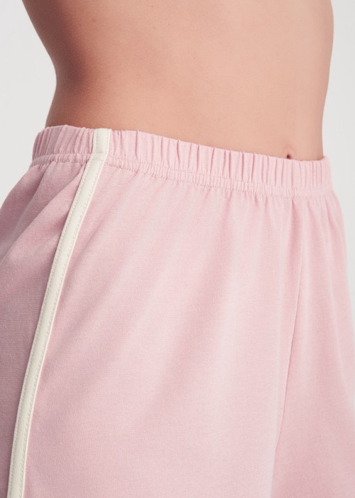 下身_Hello Kitty系列．滾邊居家短褲(蜜桃粉-去海邊)