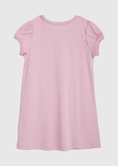 兒童連身_Hello Kitty系列．圓領公主短袖睡衣(蜜桃粉-愛心西瓜)