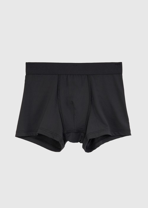 男童二入組_冰絲涼感機能系列．腰帶平口內褲(黑/冰川藍-黑緊帶)