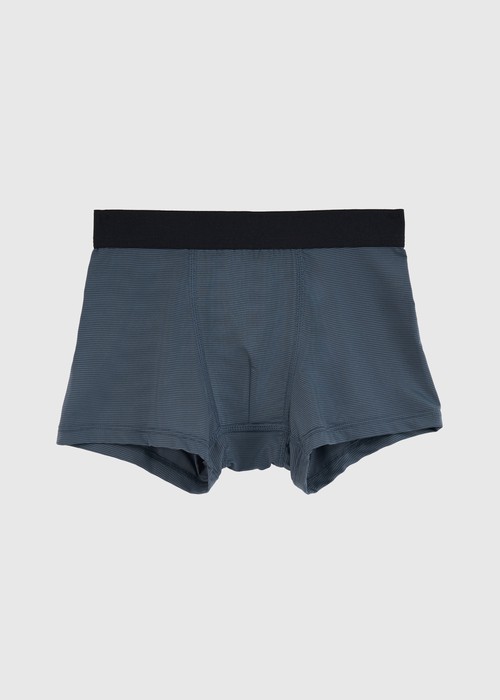 男童二入組_冰絲涼感機能系列．腰帶平口內褲(黑/冰川藍-黑緊帶)