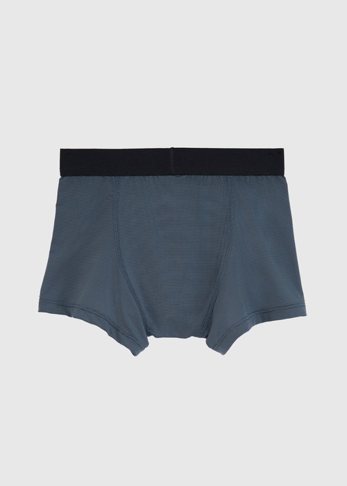 男童二入組_冰絲涼感機能系列．腰帶平口內褲(黑/冰川藍-黑緊帶)