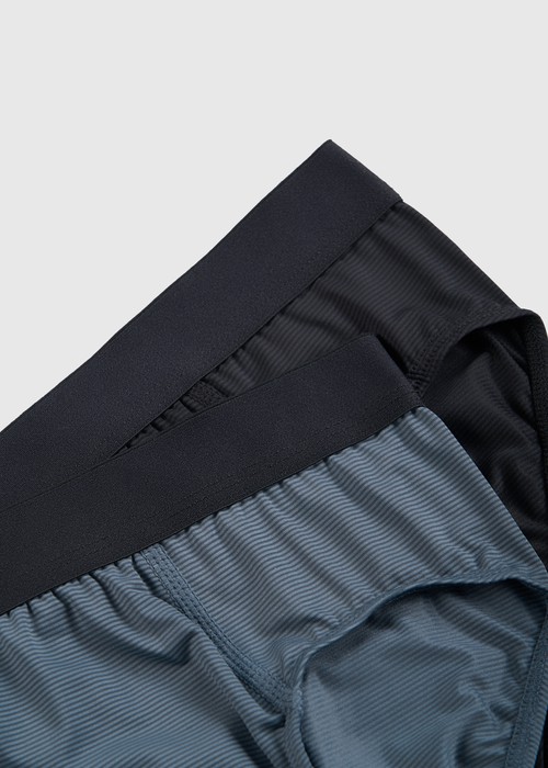 男童二入組_冰絲涼感機能系列．腰帶三角內褲(黑/冰川藍-黑緊帶)