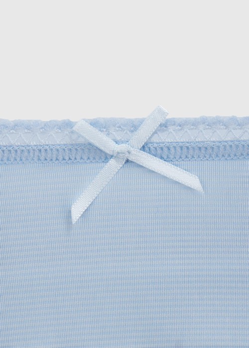 女童三入組_ 冰絲涼感抗菌．球球緊帶三角內褲(微風粉/天際藍/冰川藍)