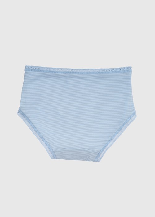 女童三入組_ 冰絲涼感抗菌．球球緊帶三角內褲(微風粉/天際藍/冰川藍)