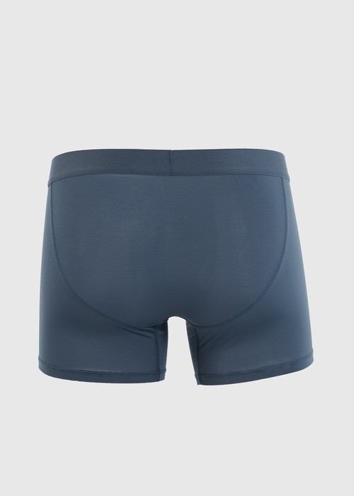 男款_冰絲涼感機能系列．長版腰帶平口內褲(冰川藍)