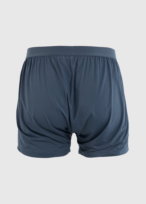 男款_冰絲涼感機能系列．寬鬆腰帶四角內褲(冰川藍)